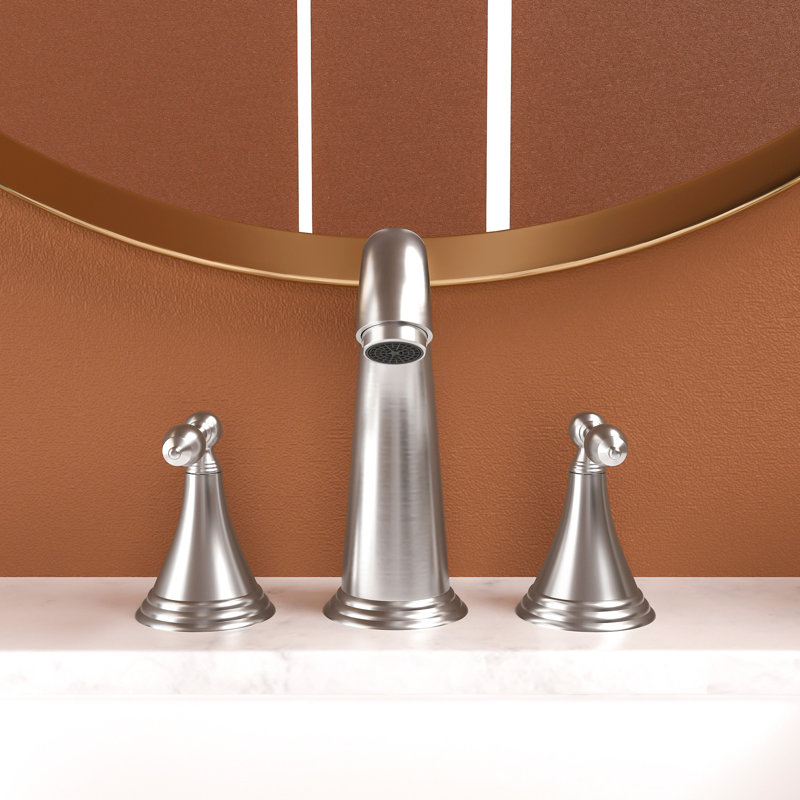 Matte Black Bathroom Faucet Component - 2 Handle 3 Hole, Pop Up Drain, Supply Modern Lavatory Water Lines, Matte Black