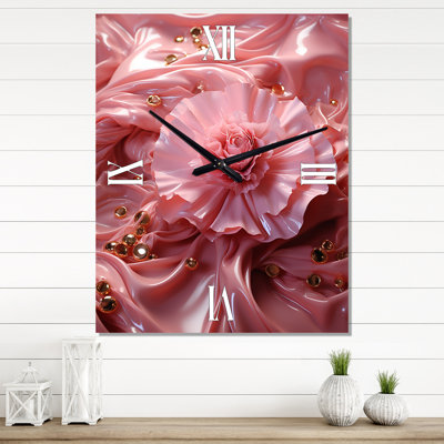 Horloge murale surdimensionnée rose liquide Tender and Light