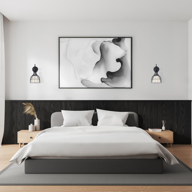 Applique murale d'intérieur 1 lumière pour salle de bain 8 po Millani, Noir mat