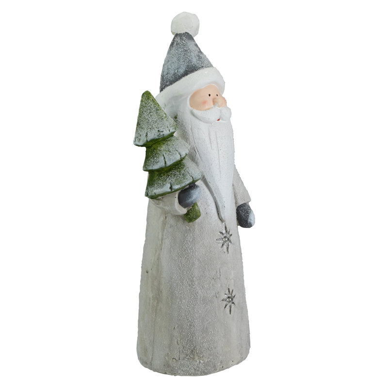 Figurine de Noël 19 po en céramique avec lumières DEL