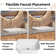 Los Flexi Semi Recessed Vessel Sink, Rectangular Ceramic Drop In Bathroom Sink with Pop-up Drain