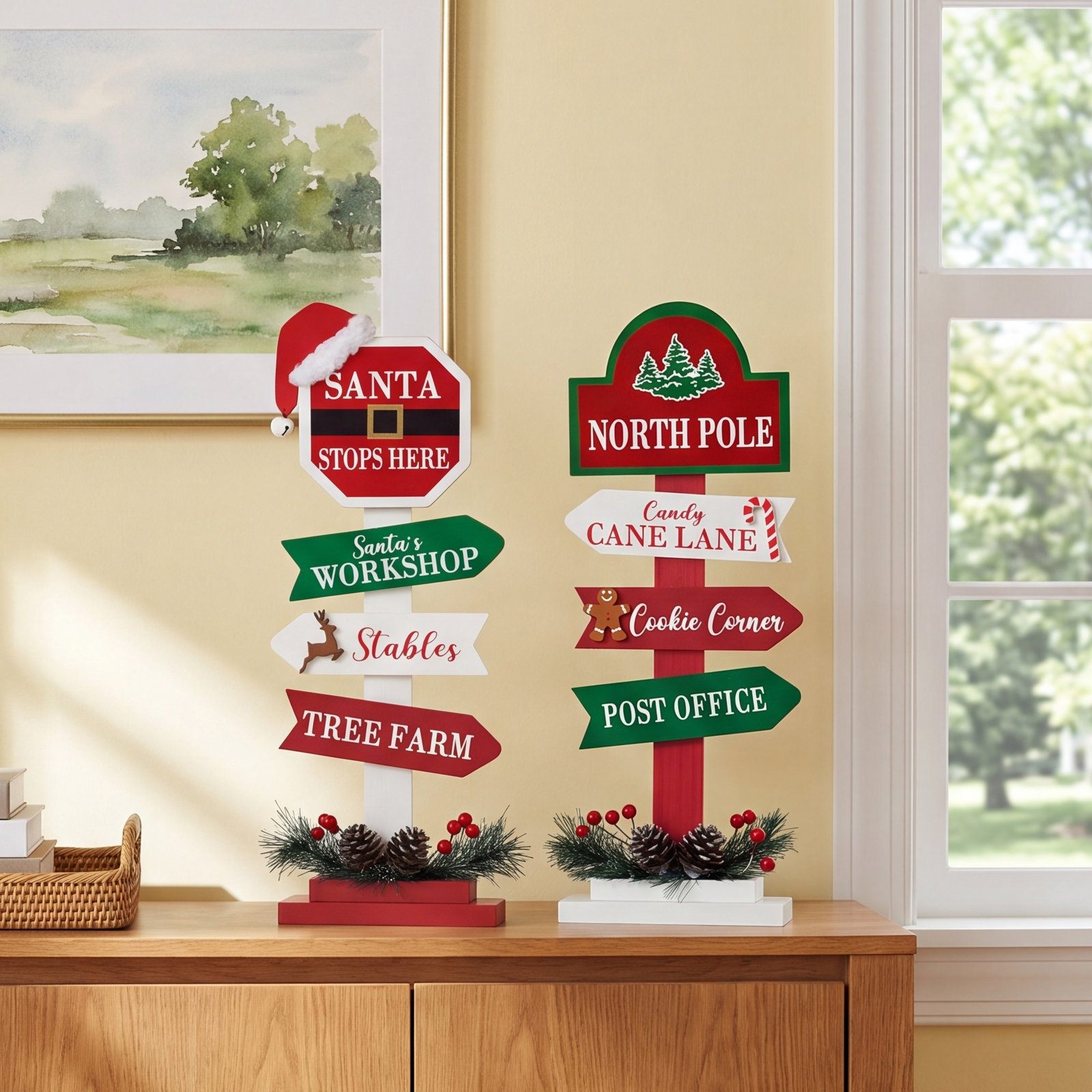 Gisell 2-Piece Wooden Sign Accent Set