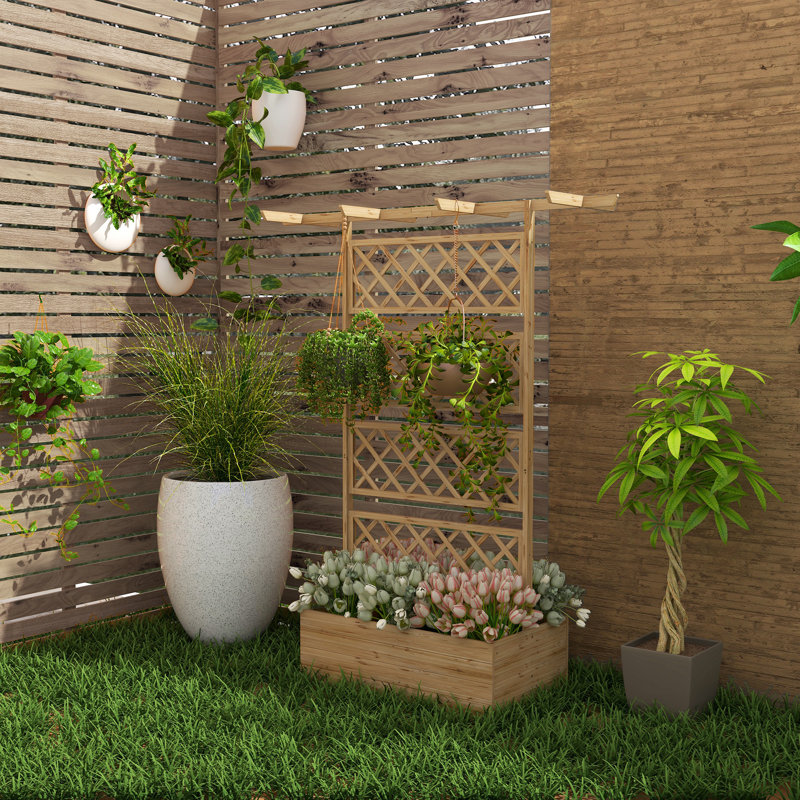 Brilen Wood Vertical Garden, Natural Wood