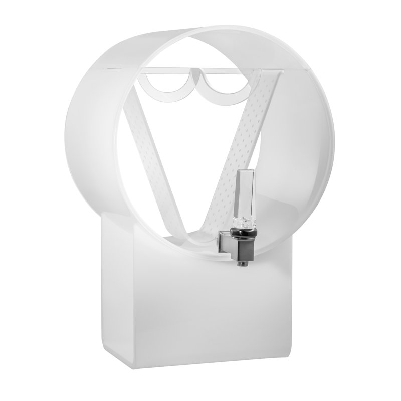 Beverage Dispenser, White, 15.7" H x 15.2" W x 21" D