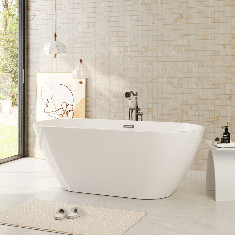 Aspen Casainc Freestanding Soaking Acrylic Bathtub