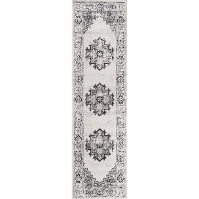 Lauri Inigo Cottage Medallion Dark Grey/Cream Rug