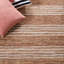 Tapis rayé en coton / cuir / jute tissé à la main Preston-665892145