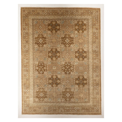 Handmade Cotton and Wool Geometric Area Rug