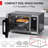Toshiba 0.9 Cubic Feet 900 Watt Convection Countertop Microwave with Air Frying Capability-89111900