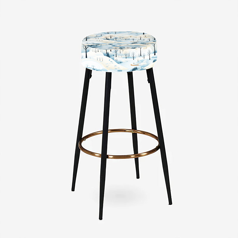 Ensemble de 2 tabourets de bar scandinaves Winter Landscape