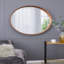Miroir mural rond en bois D39,4 "x3"