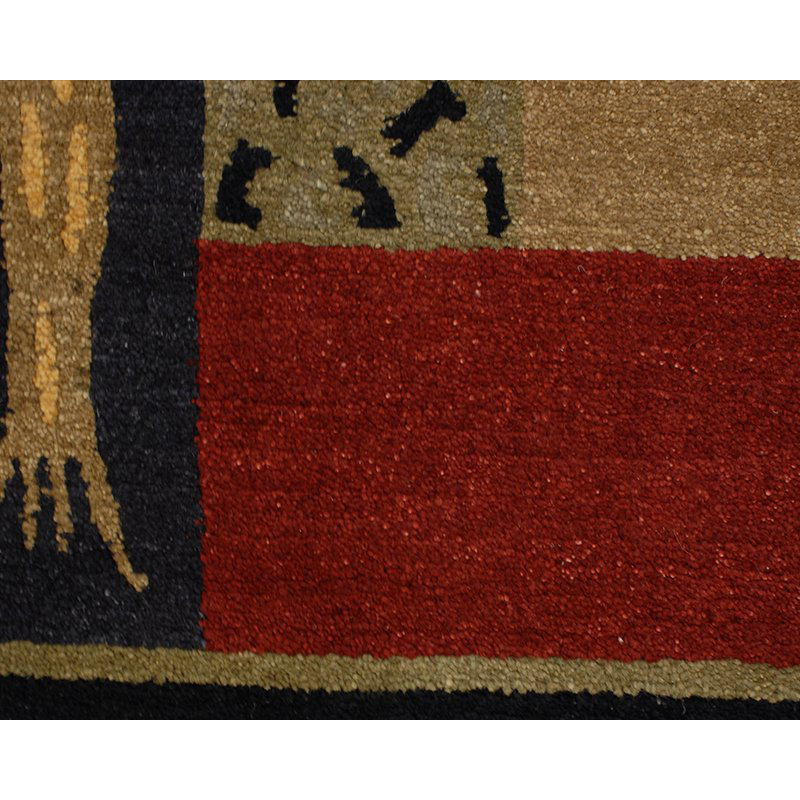 Lagoon Wool Geometric Area Rug in Purple/Red, Rectangle 11' x 17'