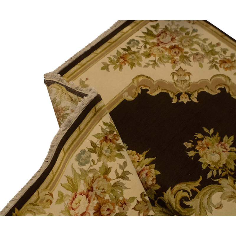 Handmade Silk and Wool Area Rug