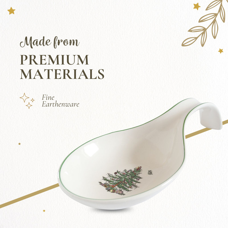 Spode Christmas Tree Spoon Rest 12"