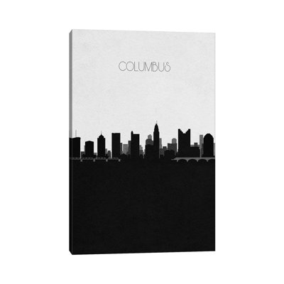 «Columbus, Ohio City Skyline» par Ayse Deniz Akerman - impression sur toile tendue
