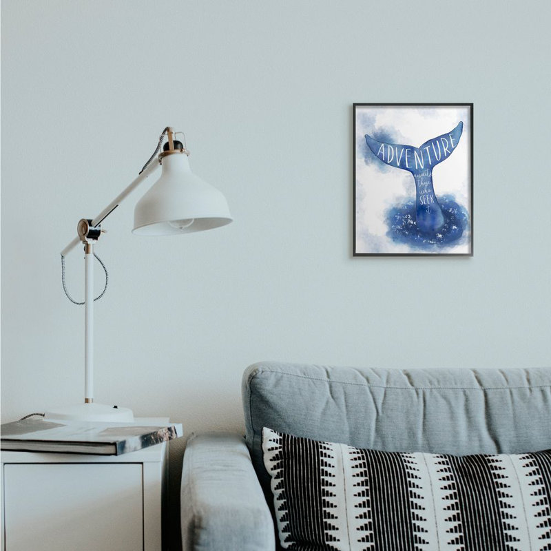 «Adventure Awaits Expression Whale Tale Ocean Animal Inspiration» par Ziwei Li - impression, H 14 po x l 11 po