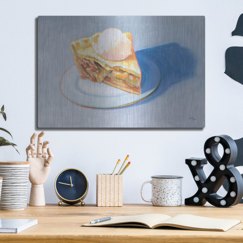 «Pie» par Wellington Studio, art mural en métal, H 12 po x l 16 po