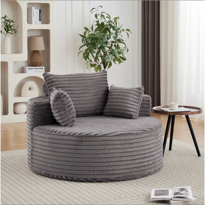 Canapé simple en velours côtelé de 50 po d'épaisseur, aucun assemblage requis, fauteuil-lit moderne moelleux pour le salon, la chambre à coucher, le salon et la salle de projection (pas une chaise pivotante)