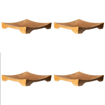 Ensemble de 4 assiettes empilables carrées Chuzara