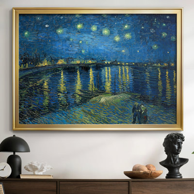 Nuit étoilée sur le Rhin (Duplicata de VAG20.jPG) - Vincent Van Gogh - Toile tendue avec châssis, 1888