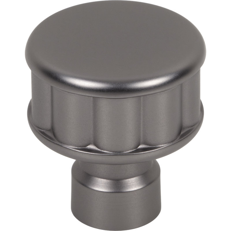 Pemberton 1 1/4" Length Round Knob, Ash Gray