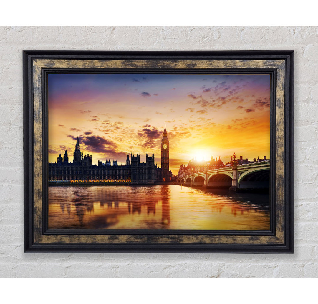 Sonnenuntergang über den Houses of Parliament - Einzelne Bilderrahmen Kunstdrucke