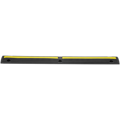 3.28 ft Cable Protector Ramp, 4 Pack of 1 Channel, 18000 lbs/axle Capacity Heavy-Duty Rubber Speed Bumps, Floor Cord Cable Protector Wire Cover, Private Garages, Gardens