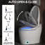 Toilette portative intelligente avec bidet intégré, siège chauffant et plusieurs méthodes de chasse, chasse d'eau siphonique, conception de batterie, lavage par bidet, séchage à air chaud intelligent, jet de réglage de la température du siège