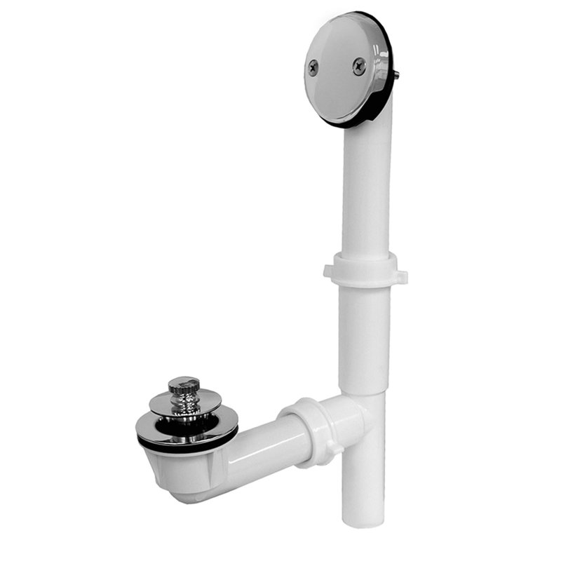 Ensemble de vidange de baignoire tubulaire en PVC à 2 trous