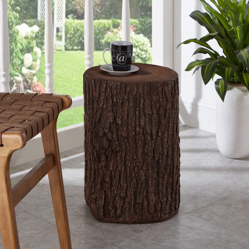 Table de bout cylindrique de 16,54 po de hauteur Ainslei
