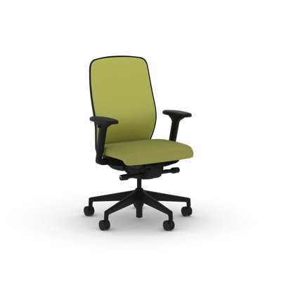 Chaise de bureau ergonomique HON Nucleus Mesh, inclinaison avancée, structure noire, poire