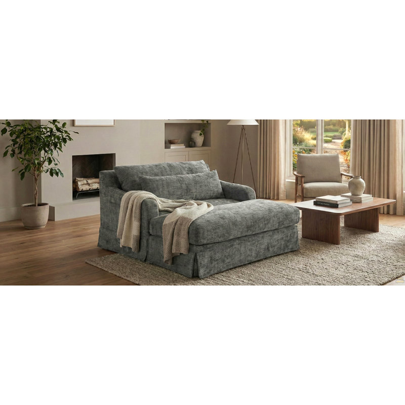 Canapé-lit Chenille, canapé Cama de 59,5 pouces, canapé-lit, canapé-lit, Gris