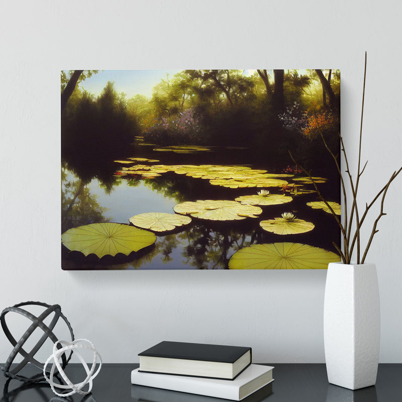 Spectacular Water Lily Pond - Wrapped Canvas, 40cm H x 60cm W x 3cm D