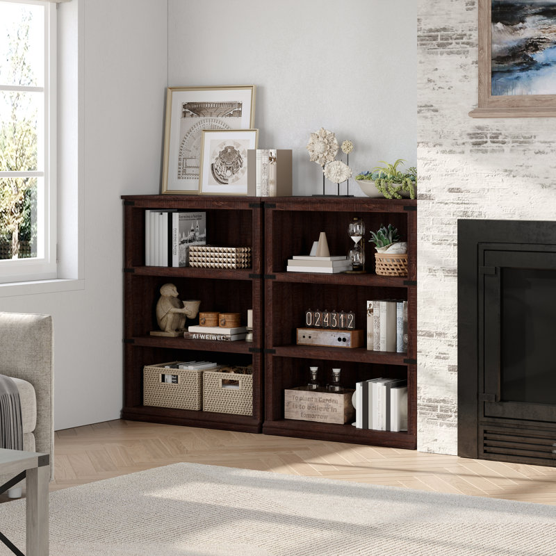 80 cm W Book Cart Bookcase, 80x30.5x101.5cm, brownish red