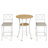 37.98" H  3-Piece Round Wooden Top Bistro Dining Set-1859065841