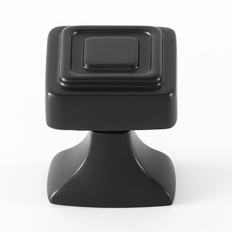 Square Knob, Bronze, 1.25" H x 1" W x 1" D