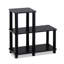 Étagère d'angle en L à 3 niveaux de 19,88 po, tablettes ouvertes pour la présentation et le rangement-152422267