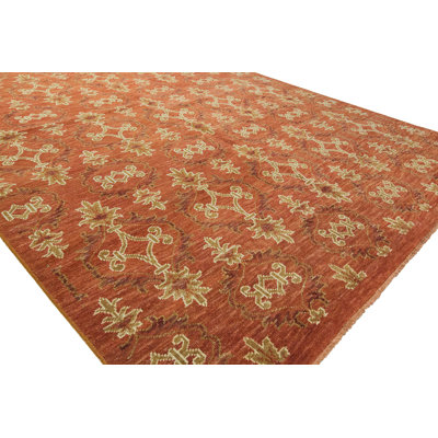 Kuo Damask Area Rug in Brown