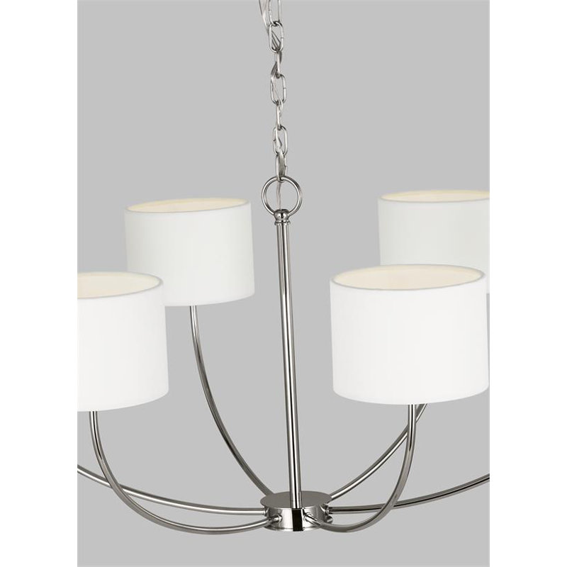 Sawyer 6 - Light Chandelier, Polished Nickel