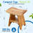 Ecodecors Serenity 18" Teak Shower Bench With Storage Shelf, Waterproof & Non-slip Feet, Fully Assembled Shower Seat