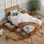 Lit plateforme en bois massif avec pied de lit et tiroirs sous le lit Asparas-1420412593-1420412594