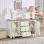 Buffet 47,3 ", 2 portes, 3 tiroirs pour la salle à manger - brun / blanc