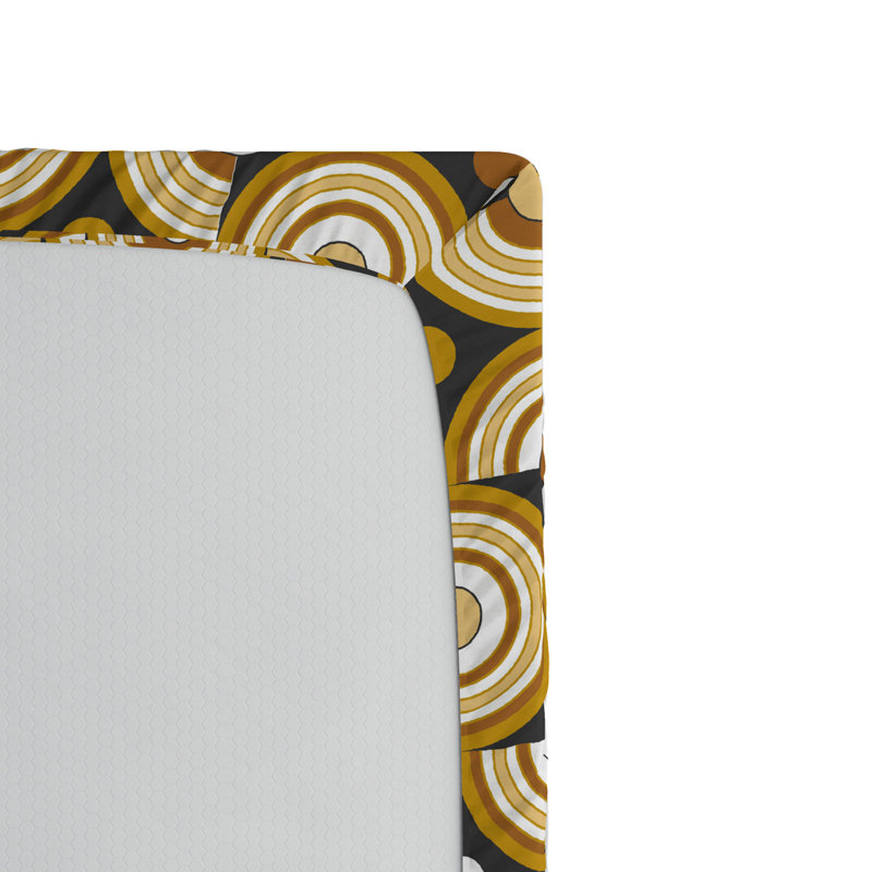 Microfiber Geometric Fitted Sheet, Twin Fitted Sheet