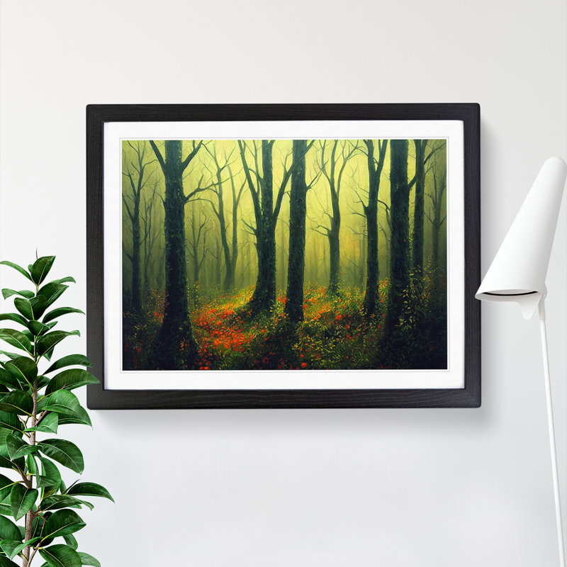 Forest Vol.3 - Single Picture Frame Painting, Black Framed, 46cm H x 64cm W x 2cm D