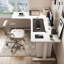 White Rectangular Manufactured Wood+Steel Writing desk-2045252905-2045252907