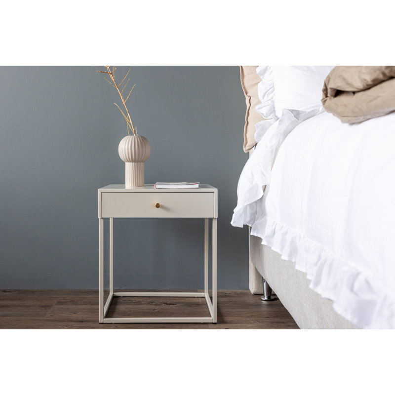 Damira End Table, Beige