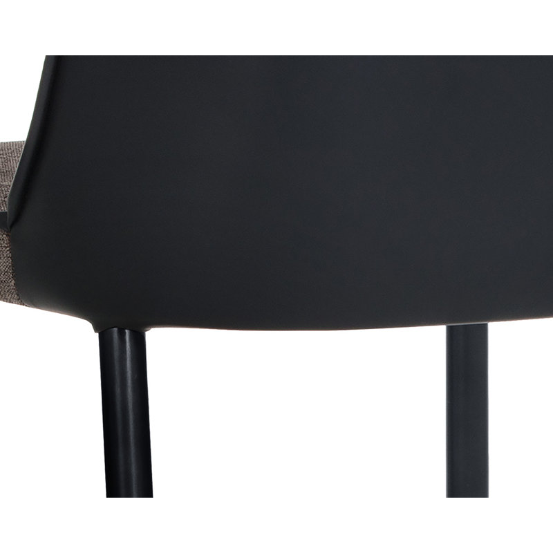 Tabouret de comptoir - crème Bravo, Tabouret de bar (assise de 30 po de hauteur), Similicuir noir