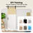 84"H Sliding Barn Door Solid Manufactured Wood Primed White Surface Interior Paintable Closet Pantry Doors with Hardware Kit-121412585-121450071-123097392