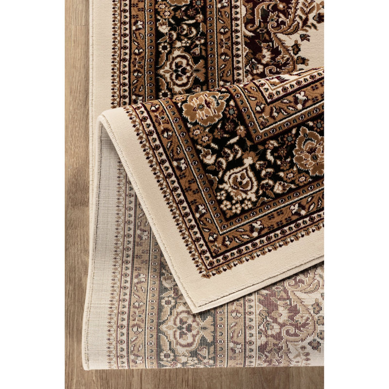 Tapis à médaillons multiples de 24 po X 36 po, conception traditionnelle ornée, polypropylène doux et 100%, idéal pour tapis de bricolage, po., Conception classique avec des ornements complexes, polypropylène