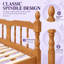 Lit plateforme en bois Altuna pour lits jumeaux/grand lit, avec tête et pied de lit à fuseaux-1159123075-1159123077